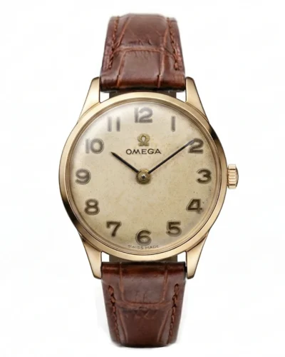 Vintage Omega 9ct Gold Ladies Manuel Watch