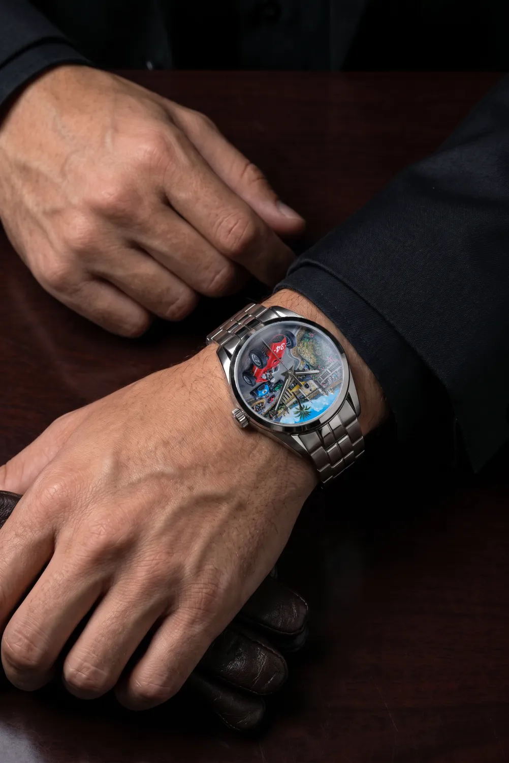 Racing Edition No. 02 on the wrist