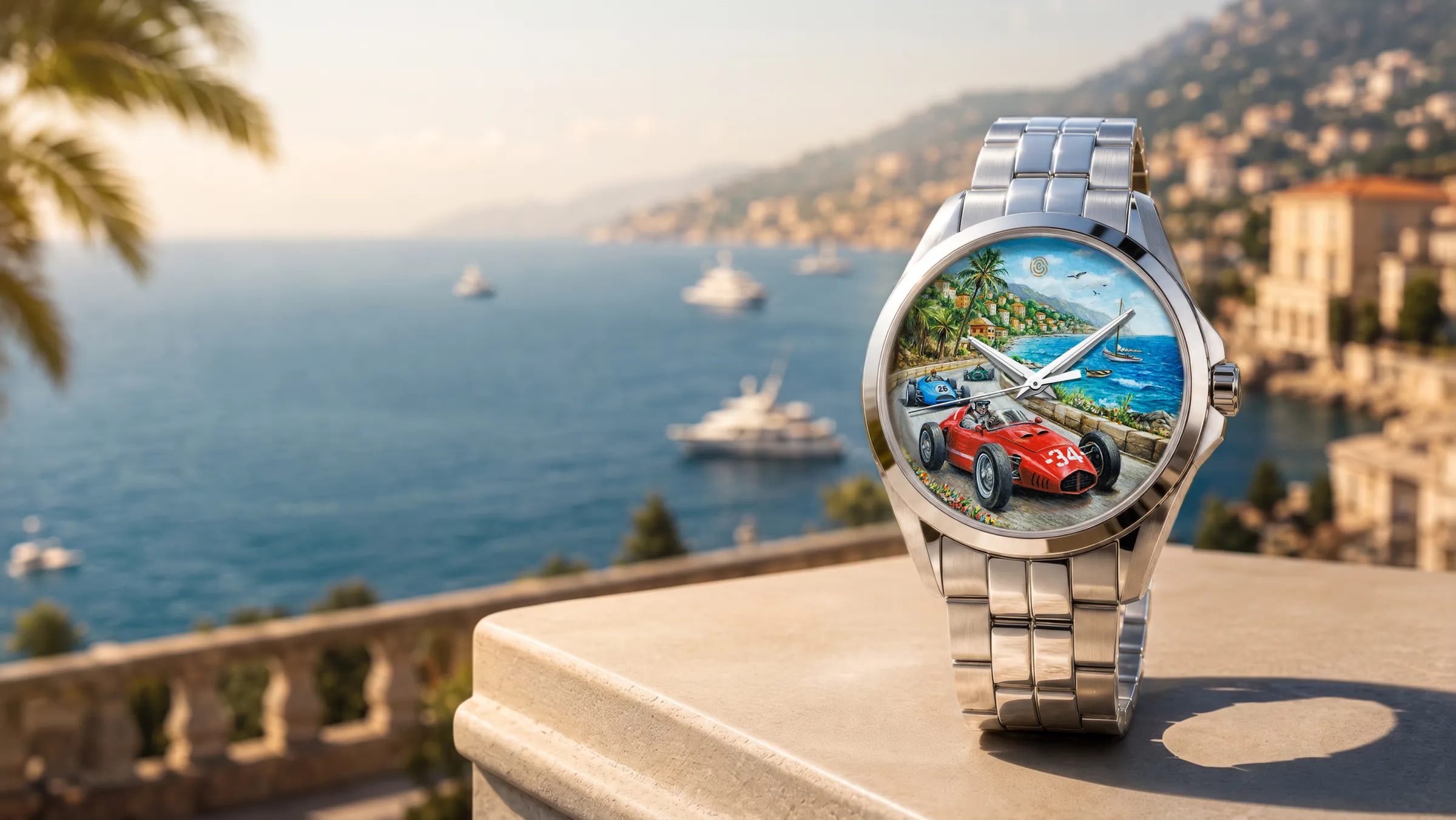 Watch overlooking the Riviera coastline