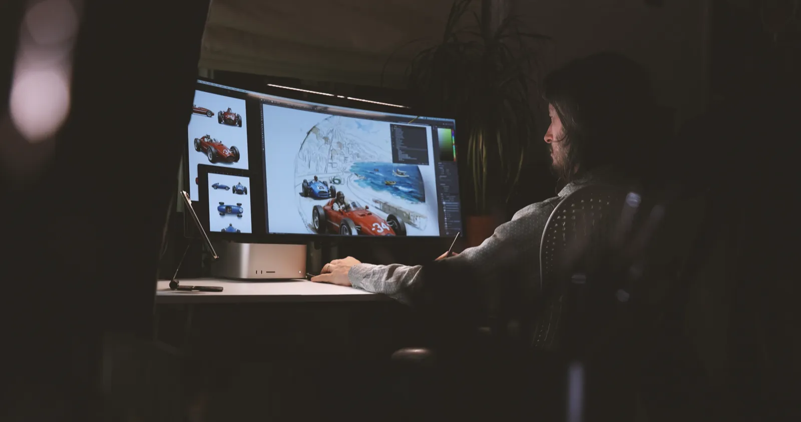 EGGcraft artist refining the dial artwork on screen